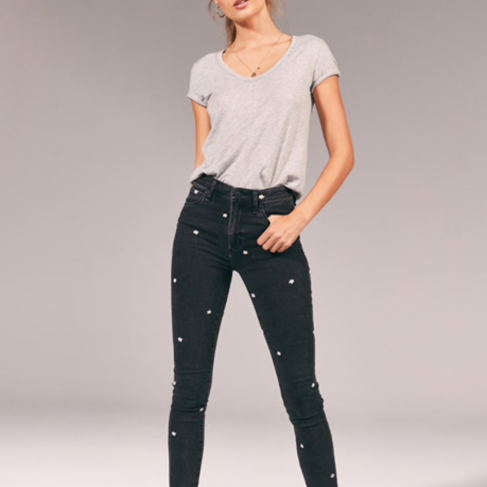 Abercrombie & Fitch High Rise Skinny Ankle Jeans
